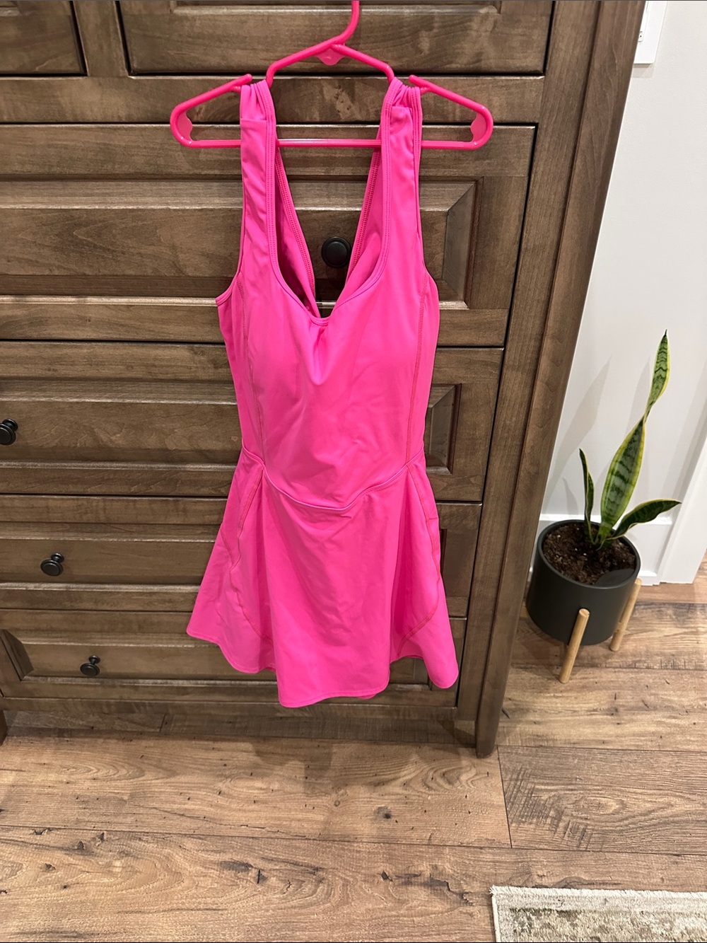 Women’s Pink Swim Dress - Classic Tank Skirt One-Piece